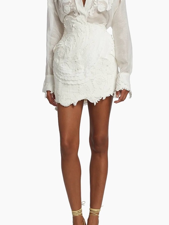Zimmermann Dresses & Skirts - Zimmermann Tama Appliqué Filagree Mini Skirt size 2 Runway Collection Rare